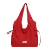 Bolso Cubo Casual de Gran Capacidad Estilo Coreano para Mujer Primavera 2026 Nuevo Bolso de Hombro Simple de Tela de Nylon Bolso de Compras
