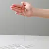 Popotes de Vidrio Resistentes al Calor, No Desechables, Grado Alimenticio, Ecológicos, Resistentes a Altas y Bajas Temperaturas, A Prueba de Labial, Para Beber Agua, Punta Curva