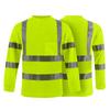 Camiseta Reflectante de Secado Rápido con Cuello Redondo Logo Personalizado Ropa de Trabajo Manga Larga Combinación de Colores Ropa Reflectante Ropa para Obra de Construcción Seguridad en la Construcción Espalda