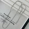 S925 Sterling Silver Light Luxury Simple Explosive Fine Plain Snake Bone Chain Necklace Ins Elegant Niche High-end Sense Overlapping All-match