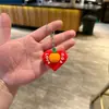 Chaveiro Criativo de Fruta em Formato de Coração Pingente de Mochila Pequeno Presente para Crianças Presente para Casais Pingente de Bolsa Boneca Atacado