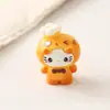 Accesorios de Resina de Gatito Chef de Dibujos Animados Pequeños Adornos 3D Llavero DIY Imán para Refrigerador Decoración de Coche