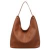 Bolsa Grande de Couro Estilo Preguiçoso para Mulheres, Novo Modelo 2025, Bolsa Tote de Luxo, Bolsa de Ombro Trançada de Nicho