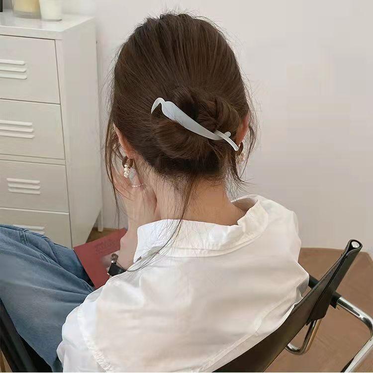 智贝主图_1简约香蕉夹女后脑勺气质磨砂发卡盘发竖夹扭扭夹鸭