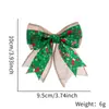 Lazo de Cuadros de Arpillera Navideño Accesorios DIY para Caja de Regalo de Fiesta Festiva Decoraciones Navideñas Lazo Pequeño