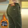 Pantalones Casuales de Pana para Hombre para Primavera y Otoño, Corte Recto Ajustado, Nuevo Estilo 2026, Pantalones Largos Elásticos Forrados de Polar para Negocios