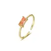 Anillo de Plata de Moda Ins Plata de Ley S925 Diseño Cuadrado Diamante Geométrico Estilo Abierto Estilo Normcore Europeo y Americano Fuente