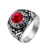 Anillo de Acero Inoxidable Europeo y Americano Águila Diamante Multicolor Acero de Titanio Vintage Privado Americano