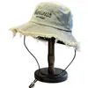 Sombrero de Vaquero Occidental, Estilo Vintage Desgastado, Sombrero de Cubo de Ala Ancha de Nicho, Sombrero de Ala con Flecos para el Sol, Sombrero Versátil Adelgazante