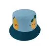 Comércio exterior chapéu de pescador infantil estampa de desenho animado chapéu balde para bebê feminino novo de verão chapéu de sol para meninos atacado T491