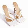 Sandálias de moda europeias e americanas transfronteiriças Sandálias de salto fino com bico quadrado Sapatos femininos de comércio exterior Sandálias femininas