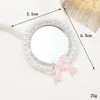 2025 Novo Espelho de Coração DIY Acessórios de Joias para Celular Diamante Pérola Flor Lente Materiais de Beleza para Celular