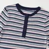 Ins ropa de mujer al por mayor estilo europeo y americano transfronterizo colección otoño 2026 nuevo cuello redondo manga larga a rayas multicolor 9598006