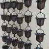 Corrente de Chuva Púrpura Estilo Japonês Liga de Alumínio Corrente de Chuva Corrente de Calha para Jardim Exterior Corrente Guia de Água Decoração de Templo Villa