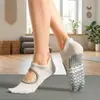 Calcetines de Yoga, Calcetines de Cinco Dedos, Calcetines Antideslizantes Específicos para Yoga y Pilates, Talón Abierto, Talón Antideslizante, Estilo Corto de Algodón, Separados por Dedos, de una Sola Pieza, Envío Directo