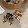 Zapatos de tacón alto de boca poco profunda con lazo estilo retro y doble hebilla para mujer, Nuevos zapatos Mary Jane estilo de noche Verano 2026