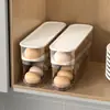 Contenedor de Huevos para Refrigerador con Rodillo Automático Ahorrador de Espacio Dispensador de Huevos para Almacenamiento en Refrigerador Estante Giratorio Automático para Huevos Titular para Cocina