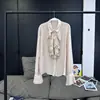 [en stock] Camisa VC Victoria Polvo Desnudo Crema Clara y Camisa Morado Monet Nuevo Otoño 2024