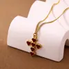 Pingente de Colar Esmaltado Colorido Vintage Transfronteiriço, Não Desbota, Design de Olho Cruzado em Forma de Coração Feminino, Aço Inoxidável Estiloso
