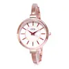 Gedi Nuevo Reloj Sencillo Dorado y Blanco con Pulsera para Mujer Resistente al Agua Elegante Versátil para el Trabajo y el Viaje Diario Reloj de Cuarzo