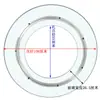 Estufa de Inducción con Plato Giratorio de Vidrio Templado, Olla Caliente con Batería, Anillo de Acero Giratorio Hueco, Cubierta de Mesa Redonda