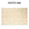 Tapete de mesa de jantar leve e luxuoso, oco, para uso doméstico, em PVC, bronzeador, com isolamento térmico, para mesa de jantar, à prova d'água e óleo, quadrado, para café