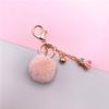 Llavero Creativo Lindo Borla Color Fruta Bola de Pelo Llavero para Coche Colgante para Bolso Felpa Pequeño Regalo Accesorios