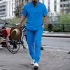 Amazon Aliexpress Ropa de Hombre Transfronteriza Camisa Casual de Manga Corta y Pantalones Largos Conjunto de Playa Algodón Lino Estilo Delgado de Moda