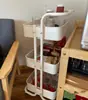 Tubo Espesado Diámetro 22mm Carrito Cocina Frutas y Verduras Estante de Almacenamiento Sala de Estar Estante de Almacenamiento de Snacks Dormitorio