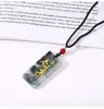 Nuevo Collar con Colgante de Espada Chinoiserie Ping an Wu Shi Marca Colgante de Sándalo Verde Collar Retro Literario Joyería