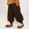 Pantalones de Invierno Changguo Clothing para Niños Pantalones Jogger Engrosados Estilo Coreano Pantalones Casuales Engrosados y Cálidos
