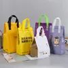 Fábrica de origem personaliza bolsas térmicas para delivery, catering comercial e entrega de bubble tea; sacolas de embalagem para viagem de café em TNT