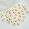 Miçangas Espaçadoras de Ouro 14K Preenchido com Formato Especial Feijão Dourado Assimétrico Coração Miçangas DIY Acessórios para Colares de Pérolas Artesanais Material para Brincos