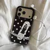 Ins Coreana Lunares Femenina Banda Adhesiva Alta Adecuada para Manzana 17Promax Funda de Teléfono Móvil Iphone16 Soporte 15/14