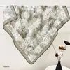 Novedades en Stock: Pañuelo Cuadrado de Algodón de Seda Estampado de 70 cm con Patrón Floral Francés Vintage, Chal Pequeño Delgado, Disponible al por Mayor