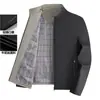 Chaqueta Nueva de Estilo Primavera y Otoño con Cuello Alto para Hombres de Mediana Edad y Mayores, Ropa de Abrigo Estilo Primavera y Otoño, Top de Chaqueta Casual para Papá