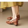 Zapatos de Mujer Muy Cómodos y Versátiles Que No Cansan Tus Pies, Nuevos Zapatos de Mujer 2026 Primavera y Otoño de Punta Cuadrada, Tacón Medio Grueso, Antideslizantes