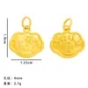 Colgante Pequeño Estilo Chino Dorado Mate con Carácter de Bendición Ruyi, "Que Tengas Más de lo que Necesitas Cada Año" Colgante de Elefante Pequeño Accesorios para Joyería de Pulsera DIY Venta al por Mayor