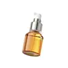 Botella transparente de 30 ml con dispensador para loción, botella de vidrio de fondo grueso para sérum, botella dispensadora de aceites esenciales para productos de cuidado de la piel