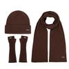 Conjunto de Tres Piezas de Bufanda, Gorro y Guantes de Cachemir Listo de Fábrica Stock Disponible Otoño e Invierno para Mujer Conjunto Cálido de Lana Tejida Venta al por Mayor