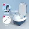 Cojín de asiento de inodoro portátil para bebés y niños, asiento de inodoro urinario orinal para niños con respaldo, asiento de inodoro de banco pequeño