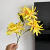3 Flores de Lirio Araña Artificiales para Ceremonia de Boda, Hotel, Ramo de Flores Artificiales al por Mayor, Decoración, Accesorios para Fotografía, Materiales para Arreglos Florales