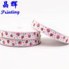 Cinta acanalada impresa de 2,5 cm con hilo de 8 puntos, Cinta de fresas impresa a dos colores, Cinta tejida con estampado de hilo