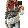 2025 Amazon Wish Exportación Transfronteriza Europea y Americana Otoño e Invierno Nuevo Ropa de Mujer Sudadera Holgada de Felpa con Capucha Empalmada