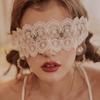 Yueli variedade de perspectiva máscara de renda sexy para os olhos acessórios sexuais máscara de olhos tentação máscara de olhos de cetim dupla face preta vermelha