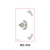 Novedad Flor-brillo Frente Dunhuang Pegatina de Cejas Niños Adultos Mujeres Hanfu Estilo Antiguo Vestido Antiguo Estampado en Frente Pegatina de Actuación