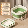 Balde dobrável para escalda-pés para uso doméstico, elevado e fundo, acima da panturrilha, para escalda-pés com preservação de calor e massagem, novo escalda-pés de saúde para o inverno