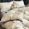 Renda Amigável à Pele Malha Gaze Dupla Camada Conjunto de Quatro Peças Capa de Edredom Lençol de Cama Confortável Macio Grudento Conjunto de Três Peças Lençol de Cama Lençol com Elástico Fabricante