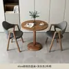 Conjunto de mesa e cadeiras simples, moderno, casual, pequeno, para recepção e negociação, para lojas de chá de leite e cafés, mesa de jantar, pequena mesa redonda de varanda