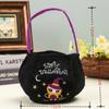 Bolsa de dulces bordada a mano de Halloween, accesorios de decoración navideña para niños, cubo de linterna de calabaza para festival de fantasmas, dulces de Halloween
